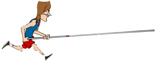 Overcompensation, much? pole vaulter