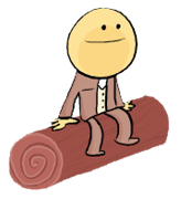 Sitting, waiting for something to happen A molkman character